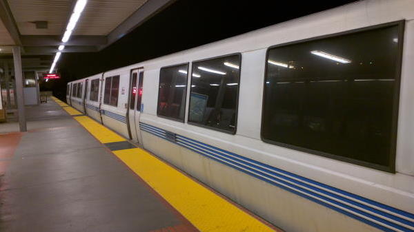 One of the San Francisco Bay Area Rapid Transit (BART) trains. I used BART's passenger data as the basis for my heatmap.